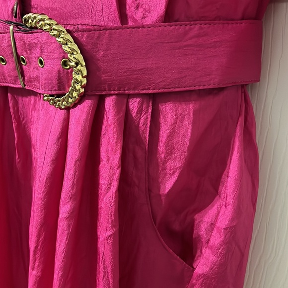 Sandy Sandy vintage pink jumpsuit with belt, size 8 - Picture 6 of 12